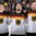 COLOGNE, GERMANY - MAY 5: Germany's Frederik Tiffels #95, Dennis Seidenberg #24 and Marcus Kink #17 look on during the national anthem after a 2-1 preliminary round win over the U.S. at the 2017 IIHF Ice Hockey World Championship. (Photo by Andre Ringuette/HHOF-IIHF Images)

